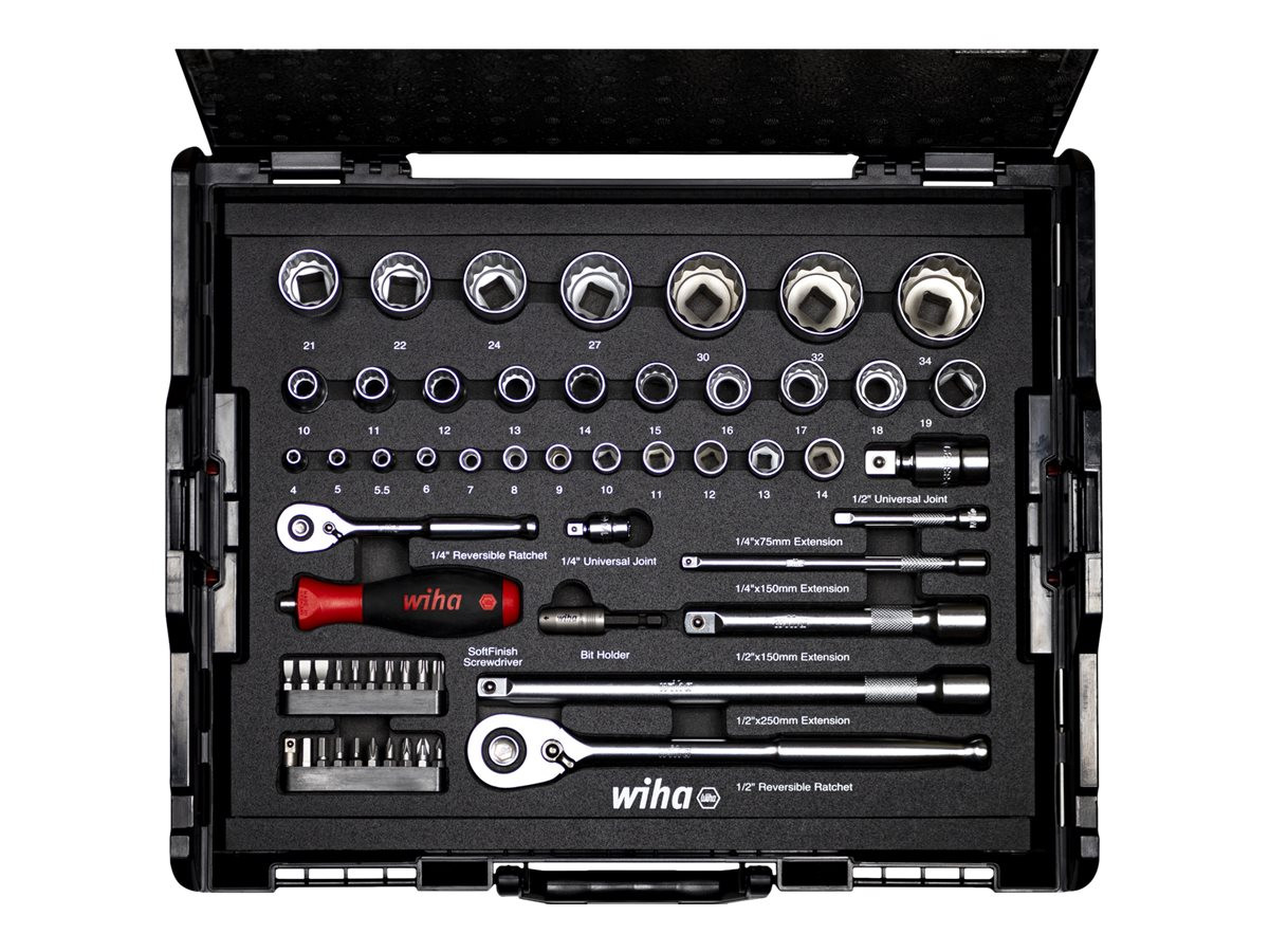 Wiha 625M Nut driver and bit set 60 pieces in L-boxx 60 pieces in L-boxx 44685