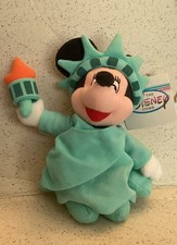 Disney Statue of Liberty 9 Minnie Mouse Mini Bean Bag Doll Plush NWT New