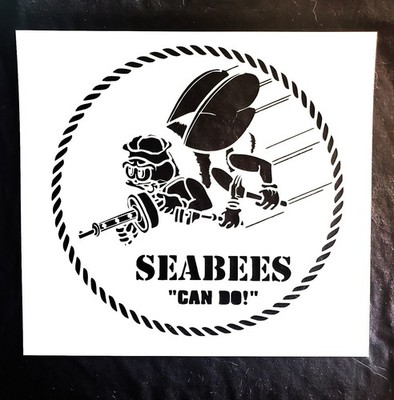 US Navy Seabees Reusable Stencil