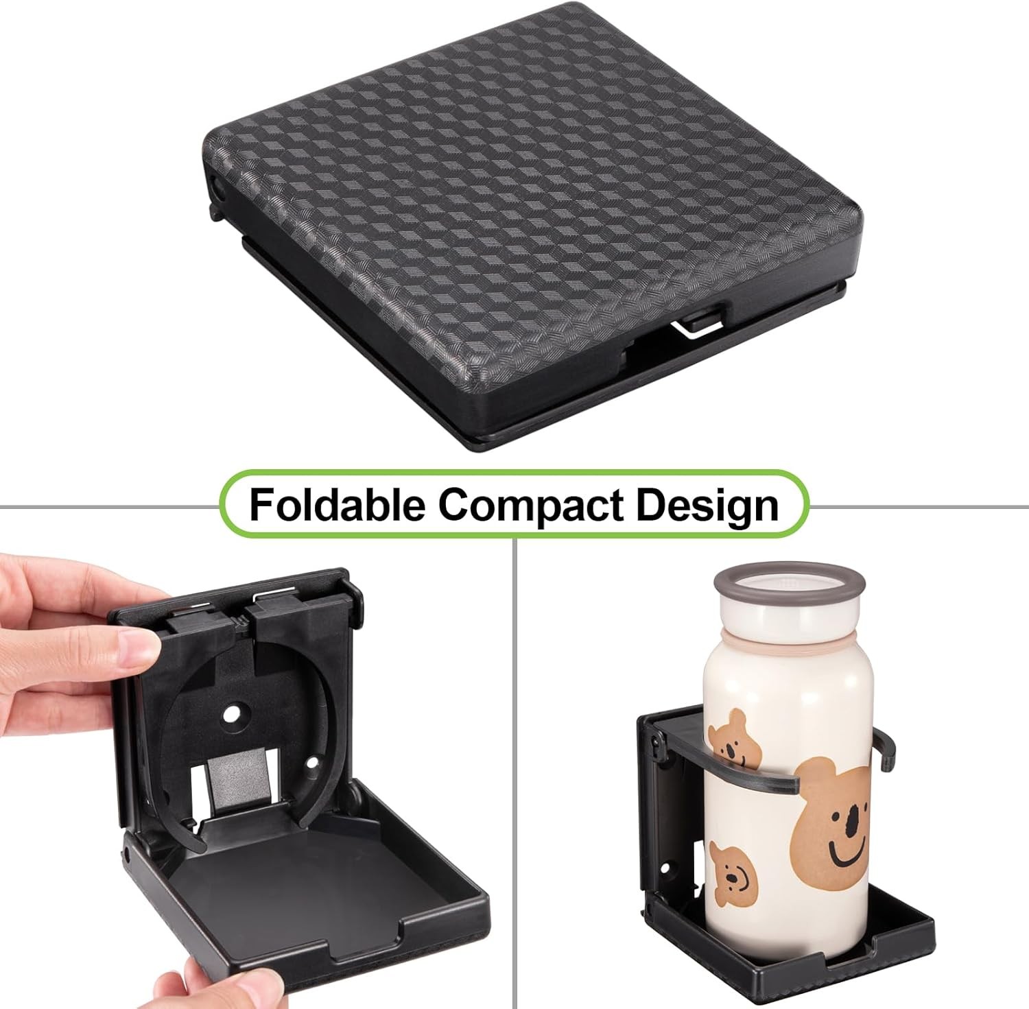 Spurtar 2pcs Car Cup Holder Suitable for Most Size Mugs Water Bottle Drink 2.36-