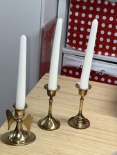 Vintage Brass Angle Wings Candle Stick Holder  & 2 others 