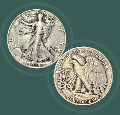 1944 P Walking Liberty Half Dollar - 90% Silver - Good Condition