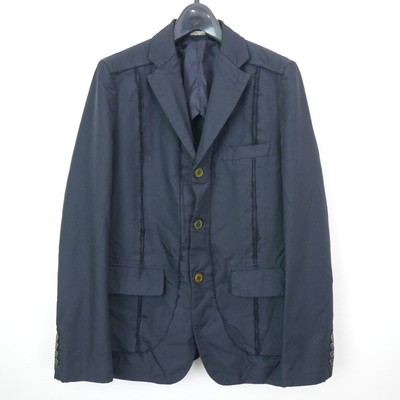 Comme des Garçons Homme Deux Navy Polyester Tailored 3B Jacket S 