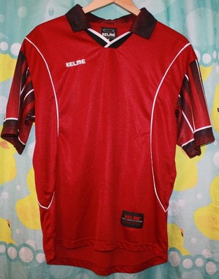 LN KELME Futbol Performance Soccer Jersey Polo Mens Maroon Red Fade 2 Black sz M