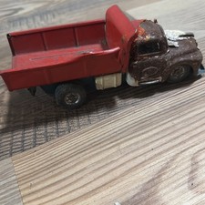 Japan Tin Friction 1954 Studebaker Dump Truck 7.5" 50s