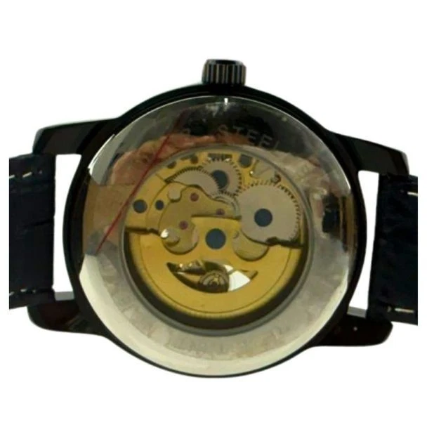 Reloj Longbo Automático Hombre con Correa de Cuero - Pistola Metal/Negro Foto 4 de 4