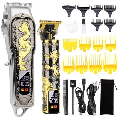 Hair Clippers for Men T-Blade Trimmer Set, Men Professional Cordless Barber H...