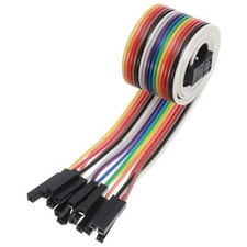 1 PCS IDC Rainbow Wire Flat Ribbon Cable FC-Female To 16P 19.6 Inch 2.54mm