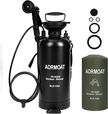 #ad Portable 8L Outdoor Shower 45 PSI Pressurized Sprayer for Beach amp; Hiking $94.99