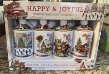 HOME AND BODY Seasons of Joy Holiday Hand Soap Boxed Set 4, 21.5 Fl Oz Each
