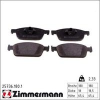 Zimmermann 25736.180.1 Bremsbelagsatz FüR Ford Tourneo Courier B460 Grand V408