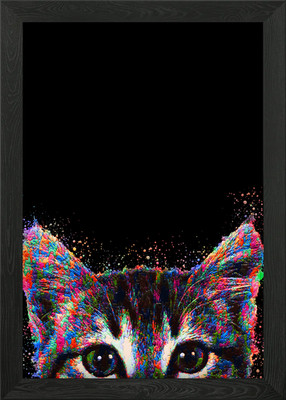 Katzenaugen Gemälde gerahmt Wandbild Poster Leinwanddruck Bild
