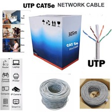 Image of 305M RJ45 Cat6 Cat5e FTP UTP Ethernet Network INDOOR/OUTDOOR Roll Cable Lead LOT