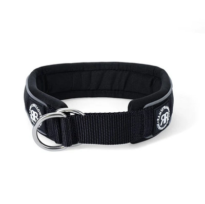 Bully Billows   4cm Ramsey Range   Martingale Black Padded Dog Collar