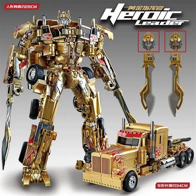 30cm Optimus Prime Bumblebee Megatron Robot Alloy Truck Car Action Figure Toy Gi