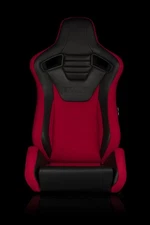 BRAUM Racing Elite-S Series Sport Seats - Black & Red - Pair