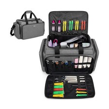 BAFASO Large Capacity Hairdresser Bag with Adjustable Dividers, Travel Barber...