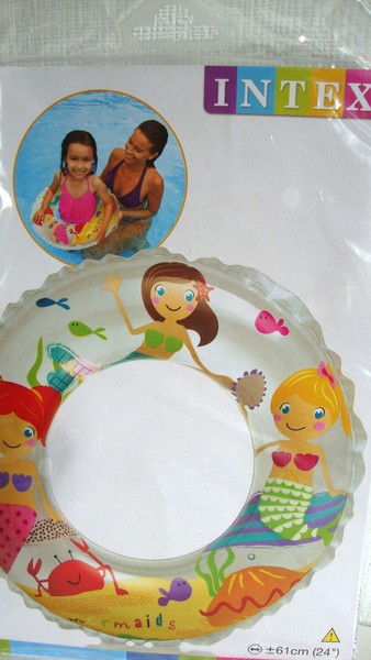 Intex Schwimmreifen/Schwimmring--Motiv Meerjungfrau--Weiß--61 Cm--Schwimmhilfe-image