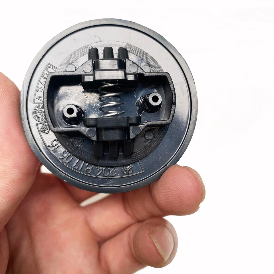 For Mercedes Benz C-class W205 57mm Glossy Black Flat Hood Ornament Badge Emblem - Image 3 of 3