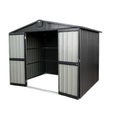Metal Storage Shed All-Weather Galvanized Steel Tool Shed w/Lockable Double Door