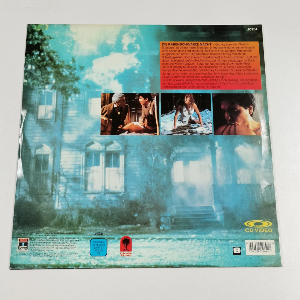 Laser Disk Disc - LD - Die Rabenschwarze Nacht - Fright Night - 1986 - Bild 2 von 4