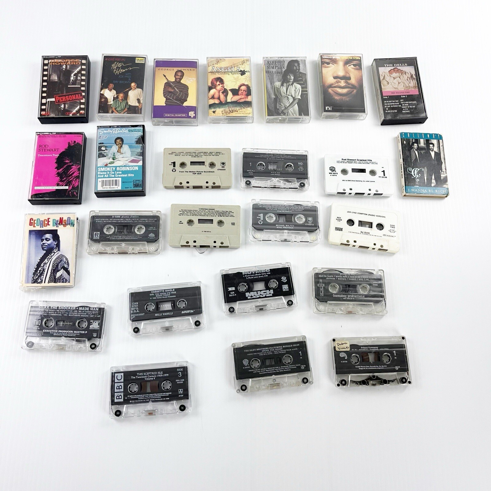 Mixed Lot of 25 Various Artist Music Cassette Audio Tapes Rod Stewart