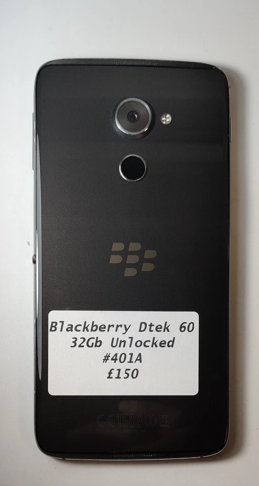 BlackBerry DTEK60, BBA100-2, 32GB, Unlocked , Black #401A - Image 2 of 4