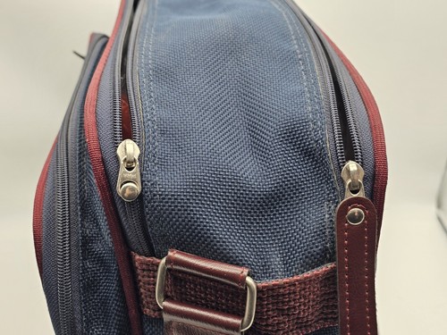 Vintage Samsonite Silhouette 4 Deluxe Handgepäck Canvas Reisetasche Navy Blau - Bild 8 von 12