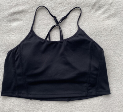 Kyodan Sports Bra Top Size Small Black Padded Adjustable Straps