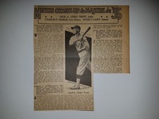 Zeke Trent Joplin Miners Hugh Casey Atlanta Crackers Greek George  1935 SNEWS