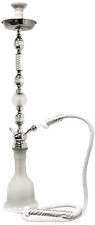 40 INCH INHALE R INDIA EGYPTIAN STYLE HOOKAH WITH A LARGE HOSE WHITE