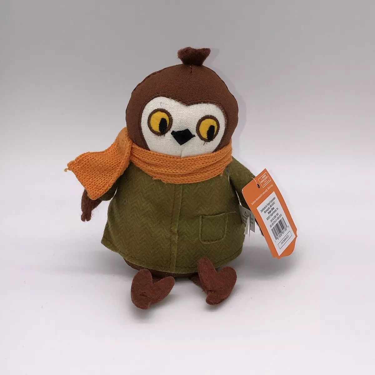 New Target Hyde Eek Plush Stuffed Fall Harvest Owl Bird In