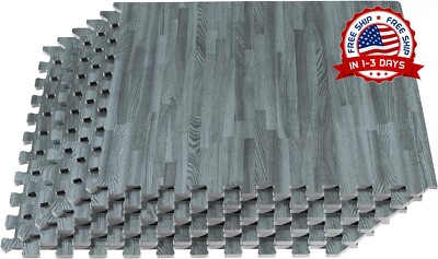 Baldosas de grano de madera Estera de espuma EVA entrelazado 3/8'' 48Sq. Ft. NEW