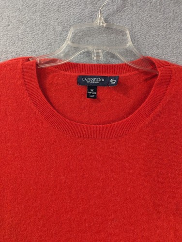 Lands End Sweater Vest Womens SZ 3XL Red Crew Neck 100% Cashmere - Picture 2 of 8