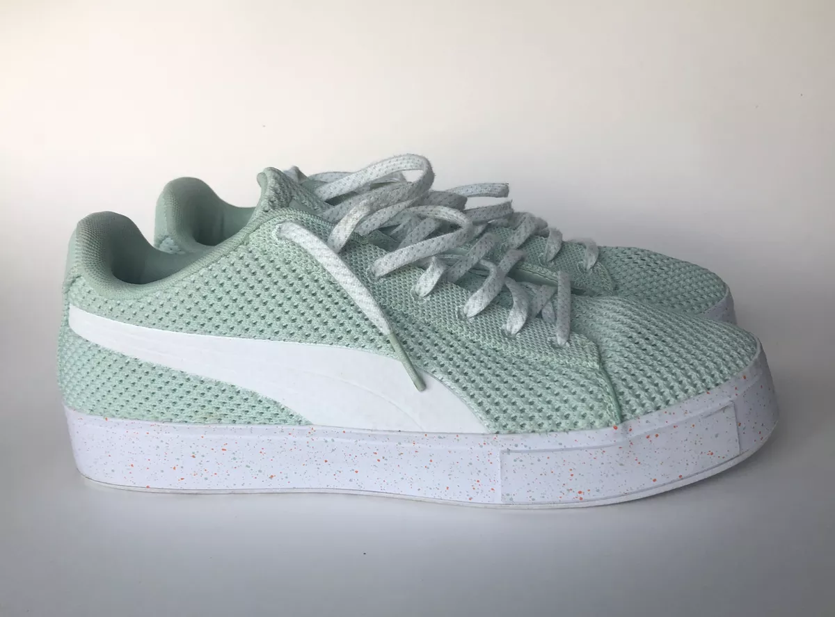 Días laborables clima trono x Daily Paper Platform Knit Splat in Gossamer Green &amp; Puma White Size  10 No Box | eBay