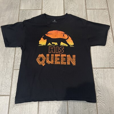 Disney Parks Adult M Medium Short Sleeve Tee The Lion King His Queen T-shirt EUC