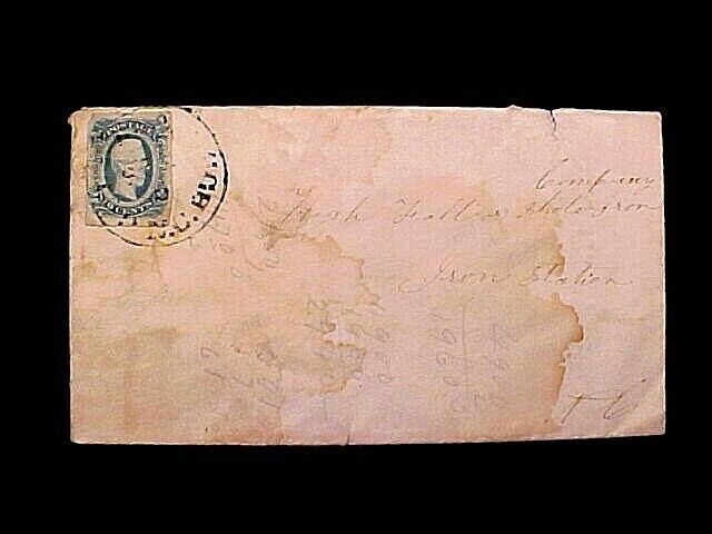 Confederate Cover From GOLDSBORO,NC to IRON STATION,NC 1864