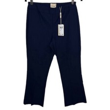 NWT Elie Tahari Navy Pull On Stretch Ankle Pants Women's Size S