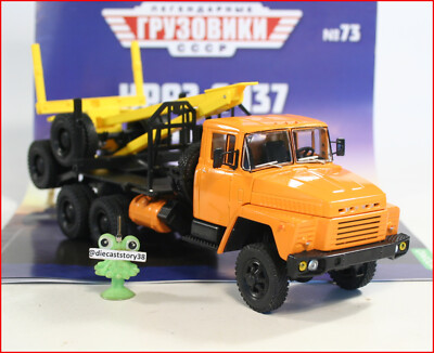 1:43 Timber truck KrAZ 6437 Anhänger GKB 9871 russian Modimio #73 USSR UdSS URSS