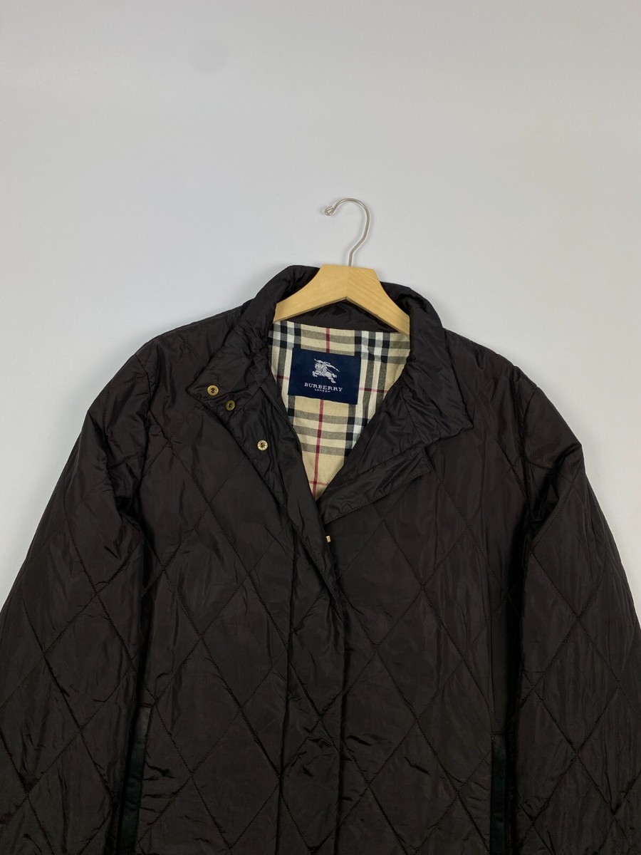 春用 　BURBERRY LONDON　ジャケット　短丈　黒　48号　XXL Women`s Burberry London Brown Quilted Jacket Size 48 | eBay