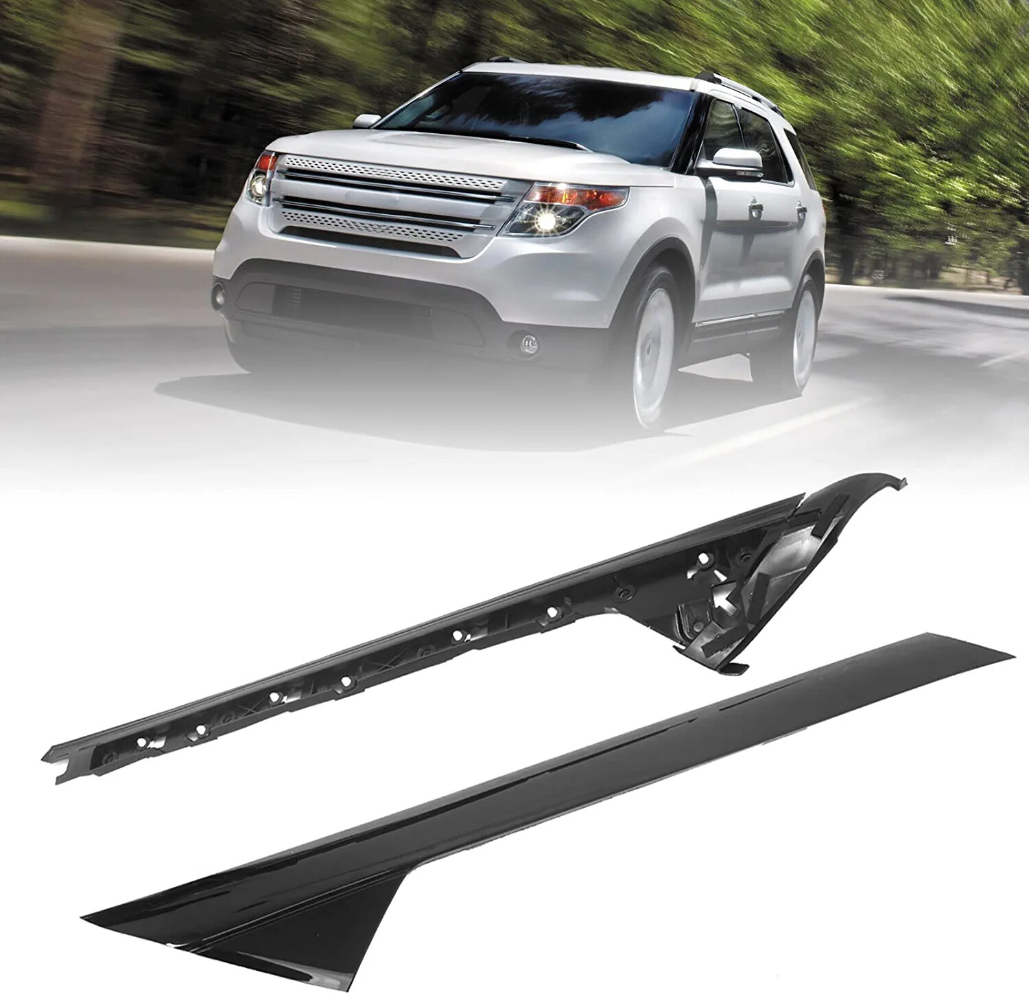 1Pair Left Driver Side for 1119 Ford Explorer Windshield APillar