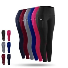 High Waist Yoga Pants with Pockets, Tummy Control Yoga Leggings.