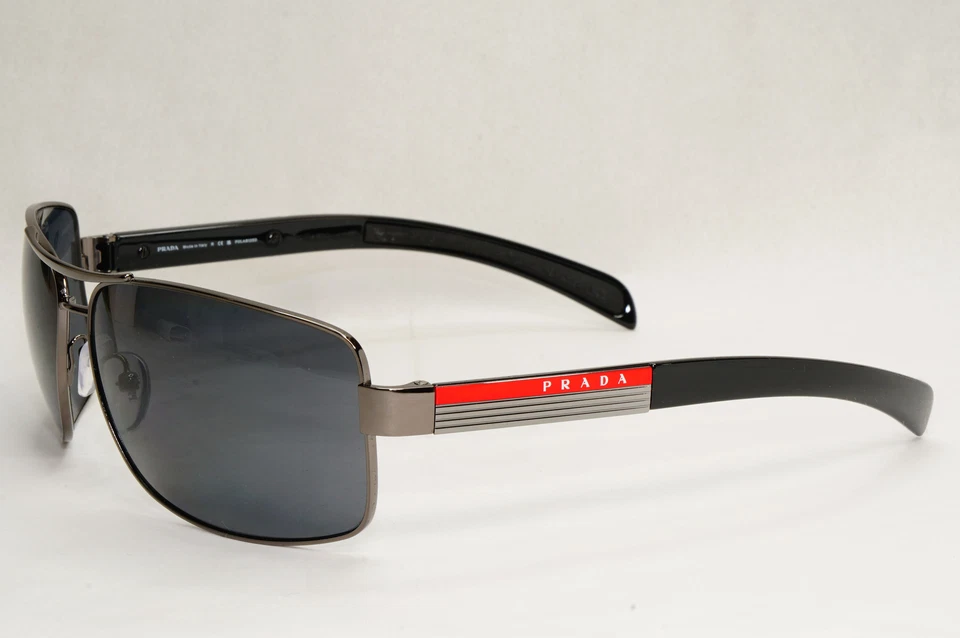 Gafas de sol Prada polarizadas navegador pistola negras gris PS54IS SPS 54I 5AV-5Z1 Foto 3 de 4