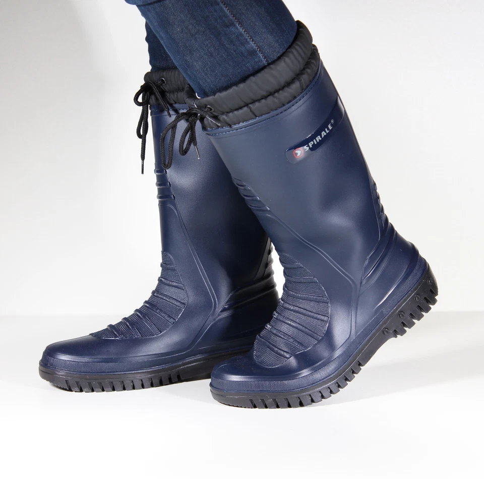 Gummistiefel Kinder, warm gefüttert SPIRALE mit Stulpe und Kordelzug Gr. 31 - 35 - Bild 4 von 4