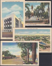 DOMINICAN REPUBLIC 1949 4 different 4c pictorial postcards fine unused....87773