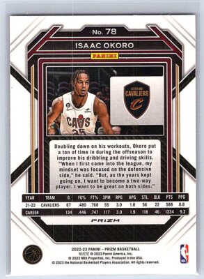 NBAカード ISAAC OKORO Isaac Okoro 2022-23 Panini Prizm #78