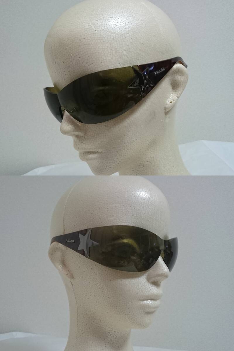 Prada SPR 72G 5AV3N1 Sunglasses Star Logo Brown Lenses Tortoise