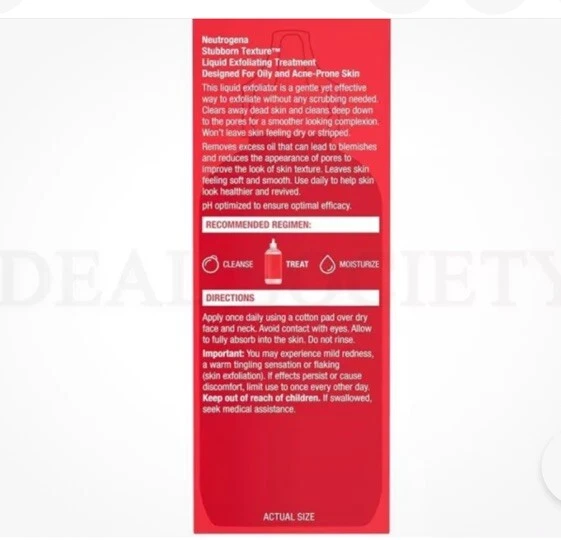 Neutrogena Exfoliante Líquido Textura Subborn con Mezcla 7% AHA 4.3OZ Lote de 2 Foto 3 de 4