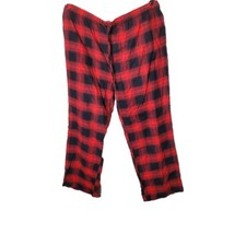 SONOMA RED BLACK PLAID FLEECE PANTS CASUAL COZY SLEEPWEAR Size XXL