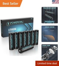 8-Pack 3000mAh AA Lithium Batteries - High Capacity for Tech Devices